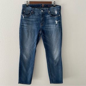 7 For All Mankind Blue Ankle Jeans